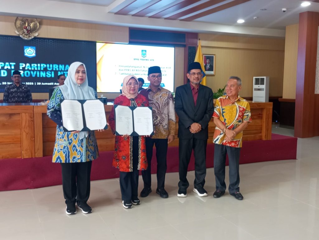 DPRD NTB Sahkan Nota Kesepakatan KUA–PPAS 2026, Wagub Tekankan Penguatan Ketahanan Pangan dan Penanggulangan Kemiskinan